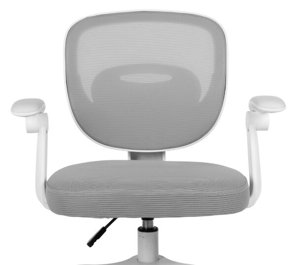 Detská otočná stolička Neoseat JUNI 008 s podnožou — látka, sivá