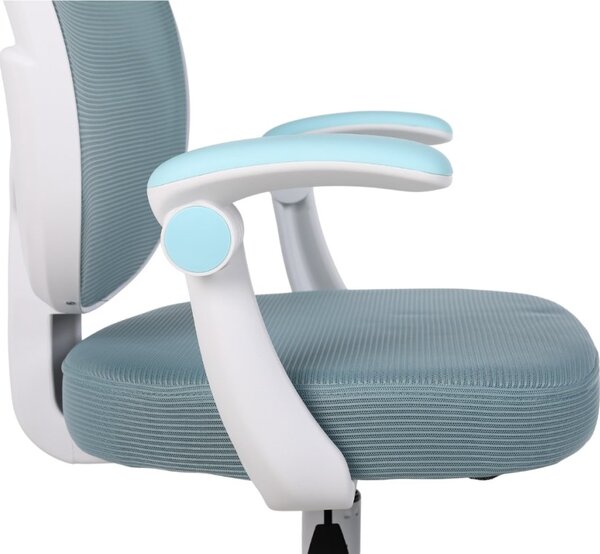 Detská otočná stolička Neoseat JUNI 008 s podnožou — látka, modrá