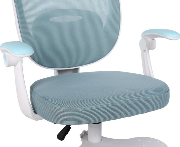 Detská otočná stolička Neoseat JUNI 008 s podnožou — látka, modrá