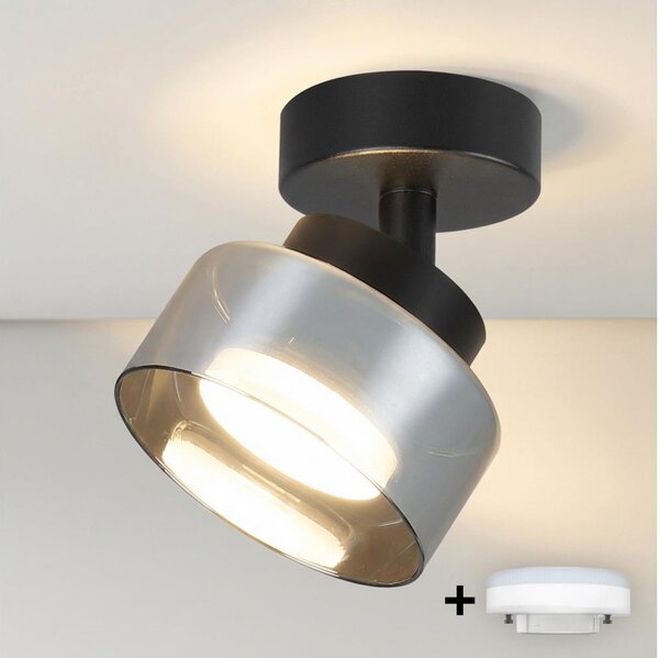 Brilagi - LED Bodové svietidlo AURA LUX 1xGX53/30W/230V pr. 13 cm čierna/dymová
