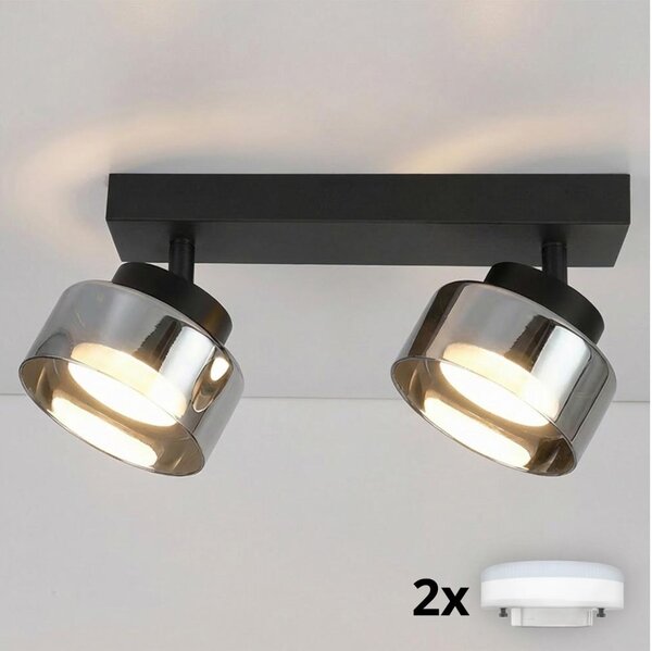 Brilagi - LED Bodové svietidlo AURA LUX 2xGX53/30W/230V čierna/dymová
