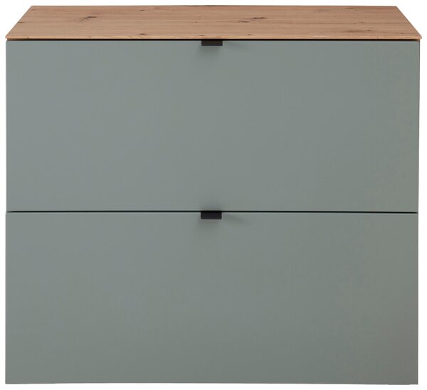 VÝKLOPNÁ SKRINKA NA TOPÁNKY, šalviovozelená, dub artisan, 100/84/37 cm Voleo - Skrine, regály & police na topánky