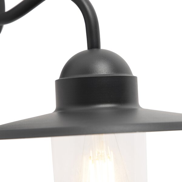 Rustikálna vonkajšia nástenná lampa tmavosivá IP44 - Kansas