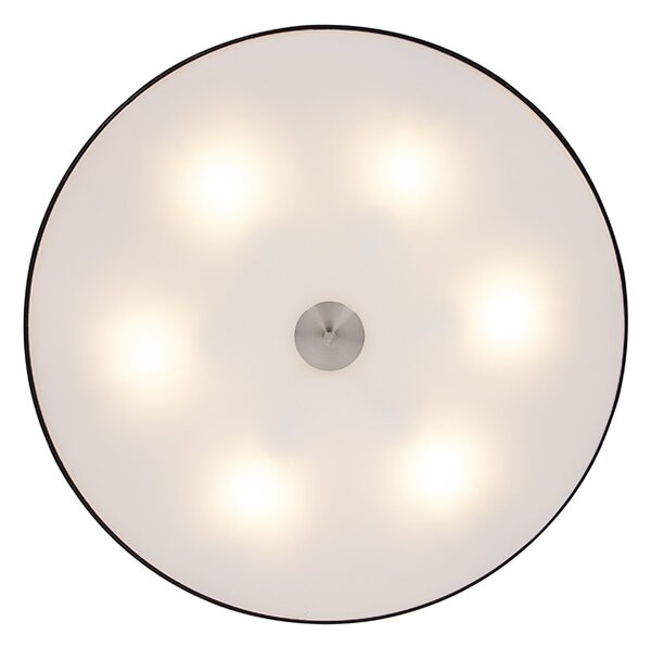 Vidiecke stropné svietidlo čierne 70 cm - Drum