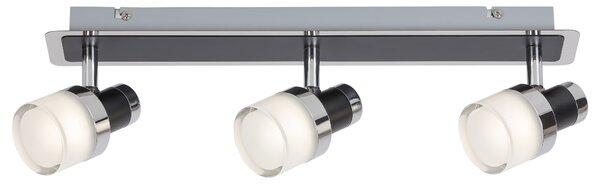 Rabalux 5023 Harold kúpeľňové nástenné LED svietidlo 430mm 15W/1200lm 4000K IP44 chróm/čierna/opálové sklo