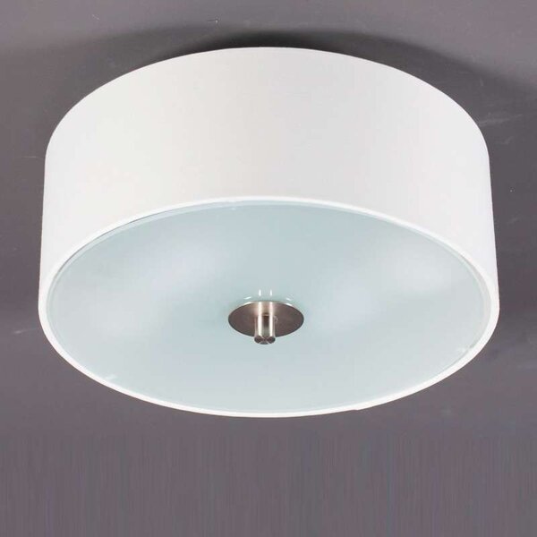 Vidiecke stropné svietidlo biele 30 cm 2-svetlá - Drum