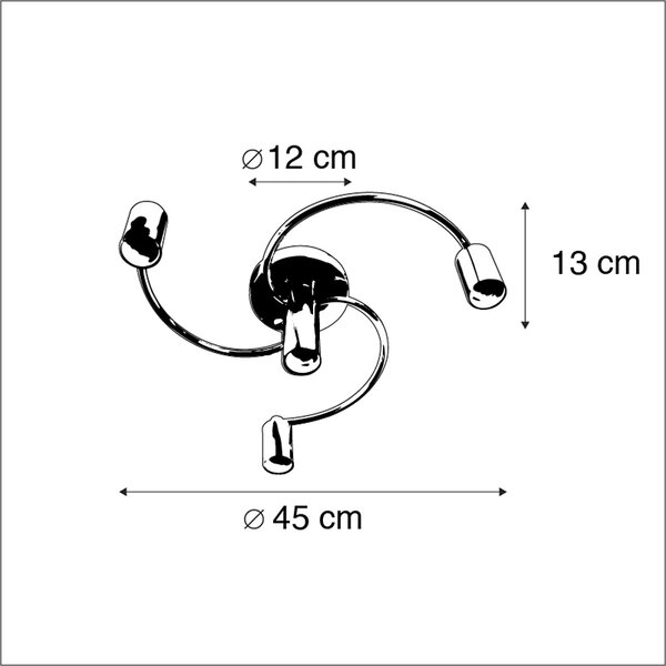 Inteligentné stropné svietidlo čierne vrátane 4 Wifi G95 - Facile