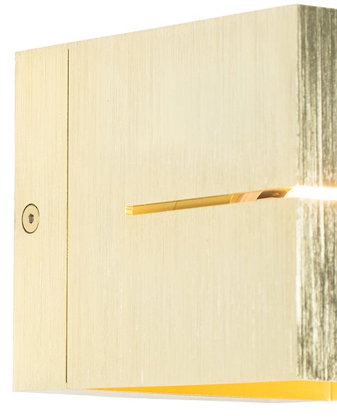Moderná nástenná lampa zlatá 9,7 cm - Transfer Groove