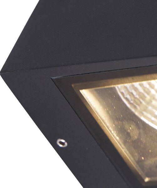 Moderná nástenná lampa čierna 2-žiarovková GU10 AR70 IP54 - Baleno