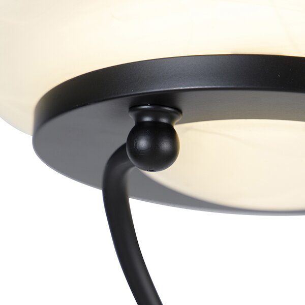 Stojacia lampa čierna vrátane LED a stmievača s lampou na čítanie Dim to Warm - Empoli