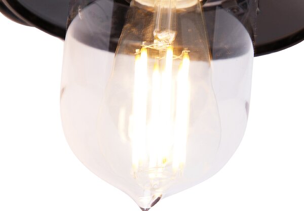 Klasická vonkajšia nástenná lampa čierna IP44 - Oxford