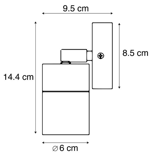 Inteligentné vonkajšie nástenné svietidlo čierne IP44 vrátane WiFi GU10 - Solo