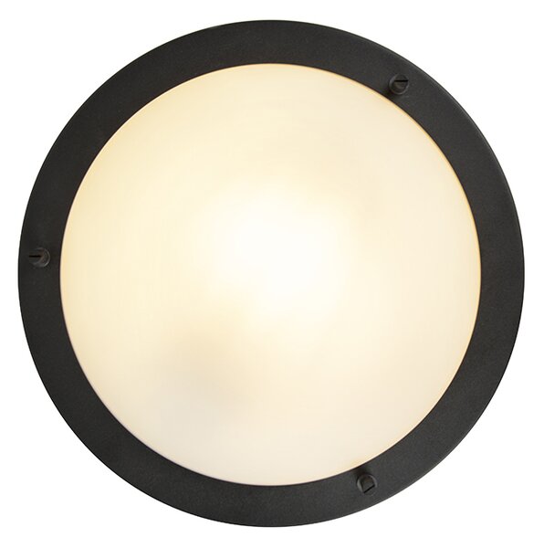 Inteligentné stropné svietidlo čierne 31 cm vrátane WiFi A60 IP44 - Yuma