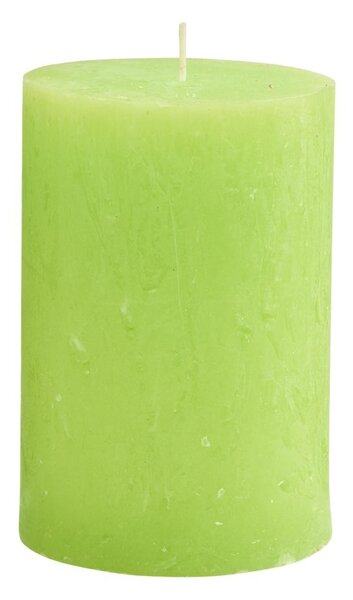 RUSTIC Sviečka 15 cm - sv. zelená