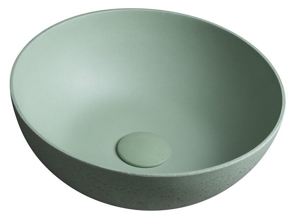 Sapho FORMIGO betónové umývadlo na dosku, Ø 39 cm, zelená