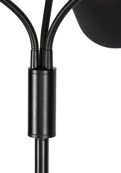 Moderná stojaca lampa čierna 3-svetlo - Carmen
