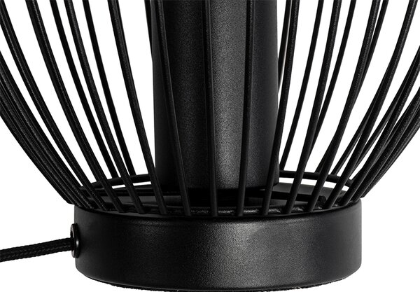 Moderná stolná lampa čierna 20 cm - Pua