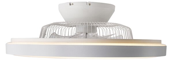 Stropný ventilátor biely s hviezdnym efektom 60 cm vrátane LED stmievateľný s diaľkovým ovládaním - Climo