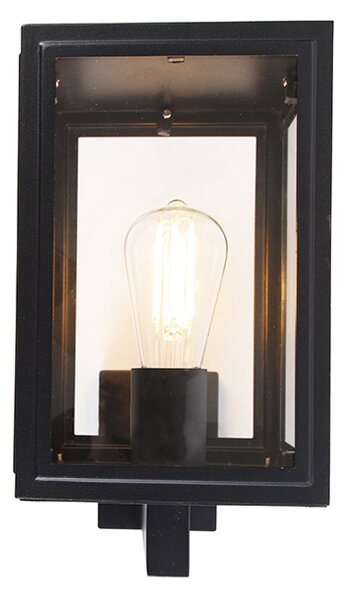 Rustikálna nástenná lampa čierna IP44 - Sutton Up