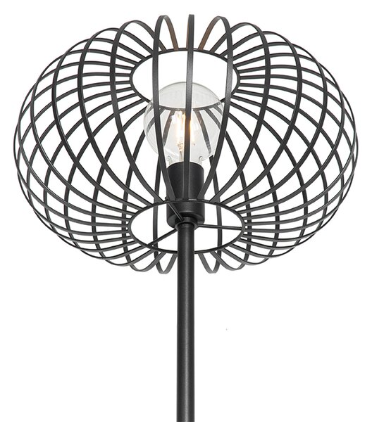 Dizajnová stojaca lampa čierna - Johanna