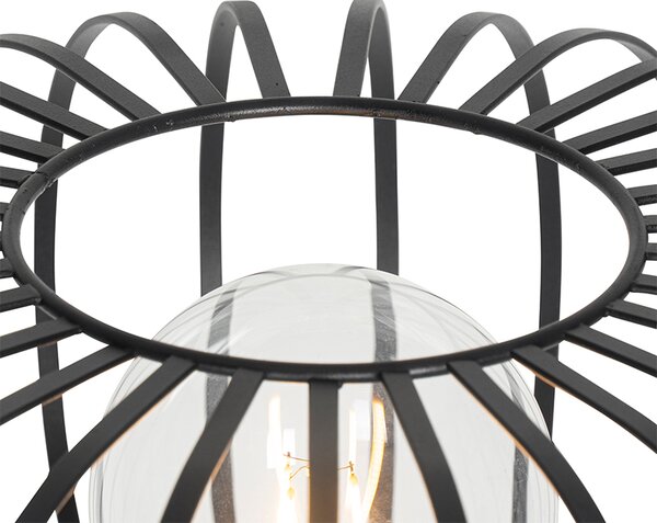 Dizajnová stojaca lampa čierna - Johanna