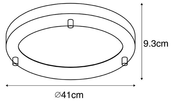 Moderné stropné svietidlo zlaté 41 cm IP44 - Yuma