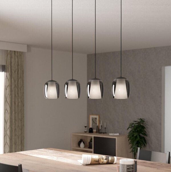 Eglo 901193 - Luster na lanku CIAMPINO 4xE27/28W/230V šedá