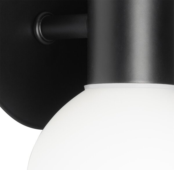 Moderná nástenná lampa čierna IP44 2-svetlo - Cederic