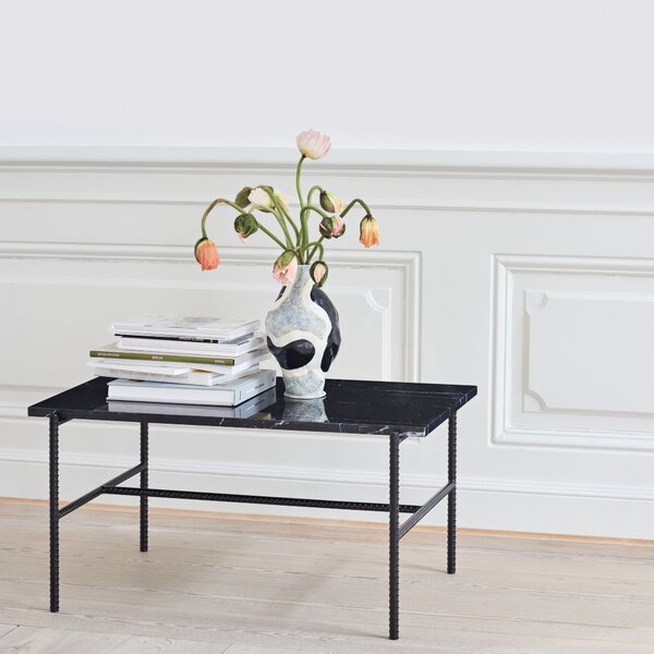 Konferenčný stolík Rebar, 80x49, Black Marble – HAY