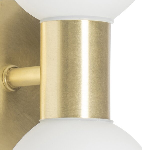 Moderná nástenná lampa zlatá IP44 2-svetlá - Cederic