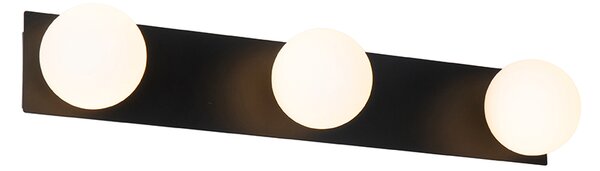 Moderná nástenná lampa čierna 48 cm IP44 3-svetlá - Cederic