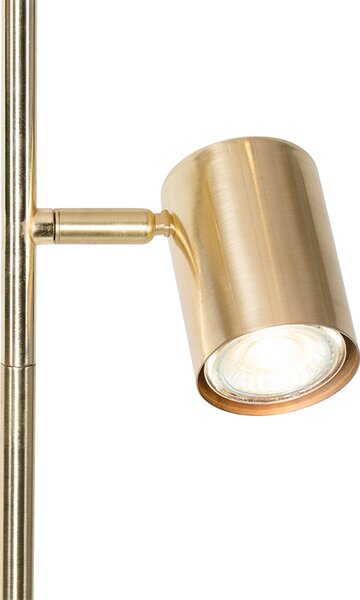 Moderná stojaca lampa mosadz 3-svetlo - Jeana