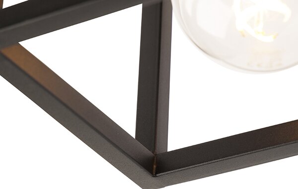 Priemyselné stropné svietidlo čierne 99,5 cm 4-žiarovkové - Cage