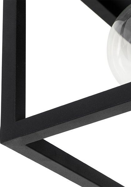 Priemyselné stropné svietidlo čierne 40 cm 4-svetlo - Cage