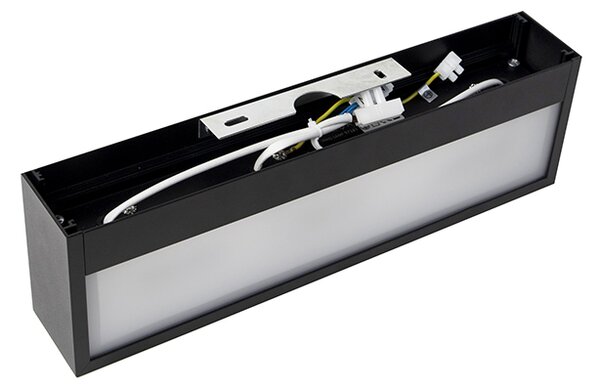 Dizajnová obdĺžniková nástenná lampa čierna 35 cm - Houx