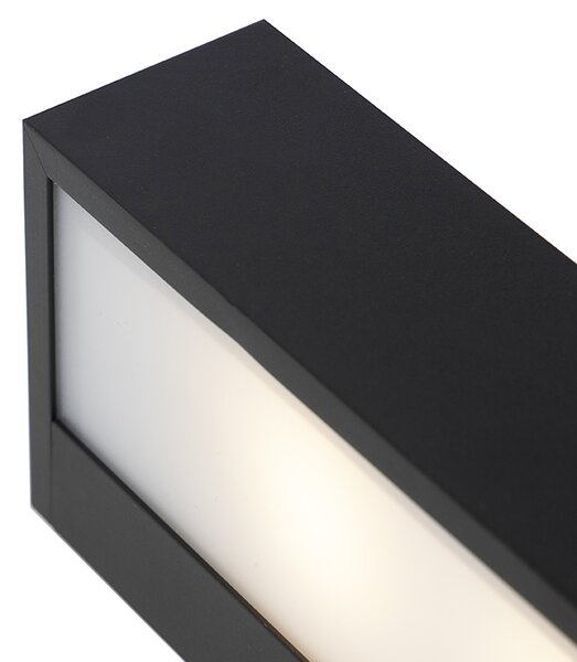 Dizajnová obdĺžniková nástenná lampa čierna 35 cm - Houx