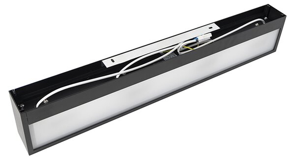 Dizajnová predĺžená nástenná lampa čierna 60 cm - Houx