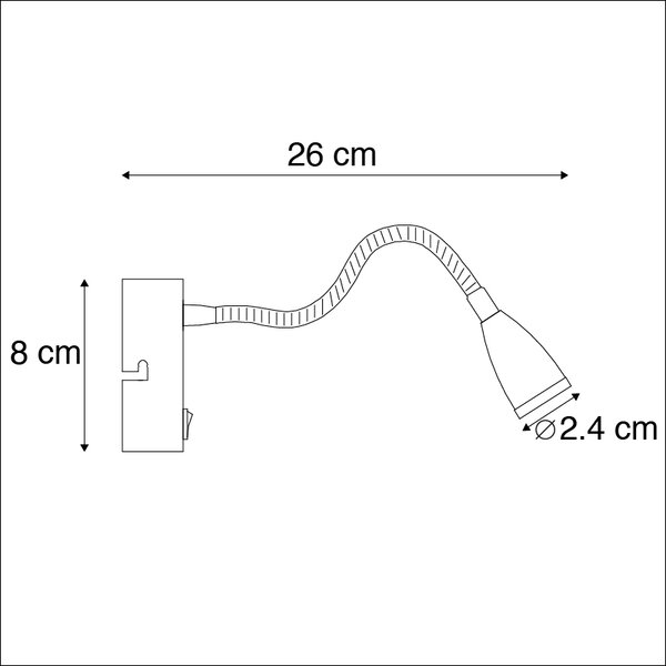 Moderná flexibilná nástenná lampa biela LED - Flex