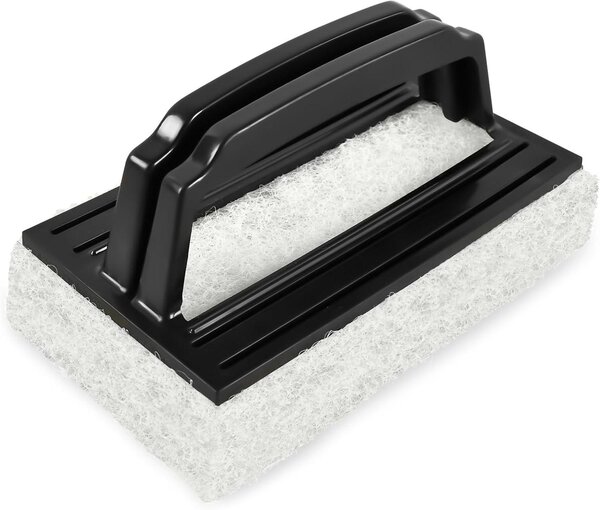 Sponge Brush pre bazén, 14.5x8.5 cm, Odstraňuje nečistoty a riasy, Čierna