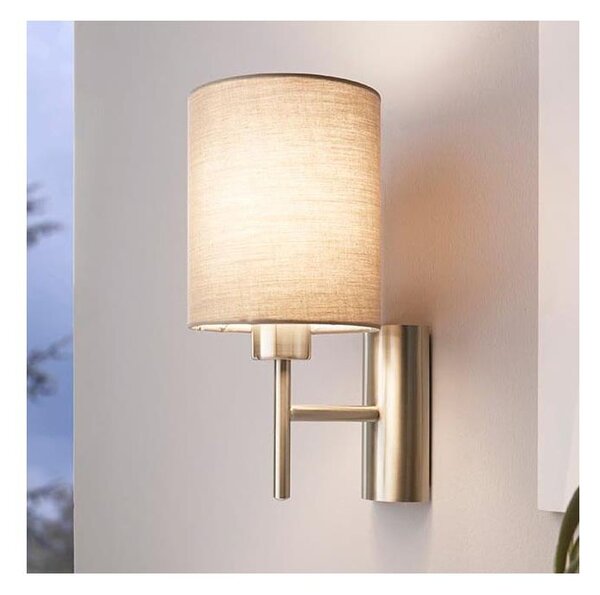 Eglo 94925 - Nástenné svietidlo PASTERI 1xE27/60W/230V taupe