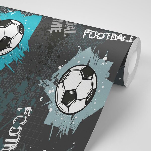 Tapeta futbalová lopta v tyrkysovom