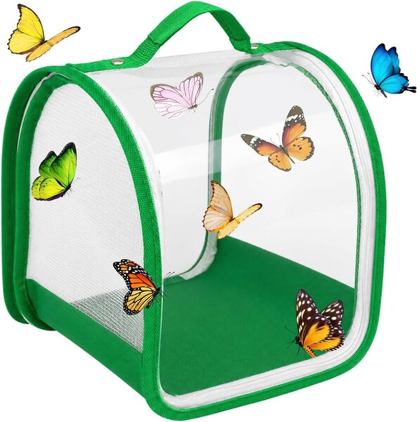 Motýlia klecia 20 cm, skladacia sieť, vetraný hmyzí domček, pre chov