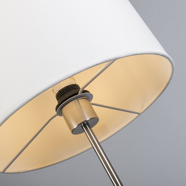 Moderná stojaca lampa biela okrúhla - VT 1