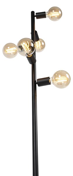 Škandinávska stojaca lampa čierna 5-svetlo - Facil Tube