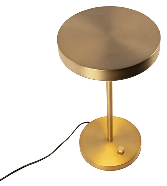 Moderná stolná lampa bronzová vrátane LED - Disco