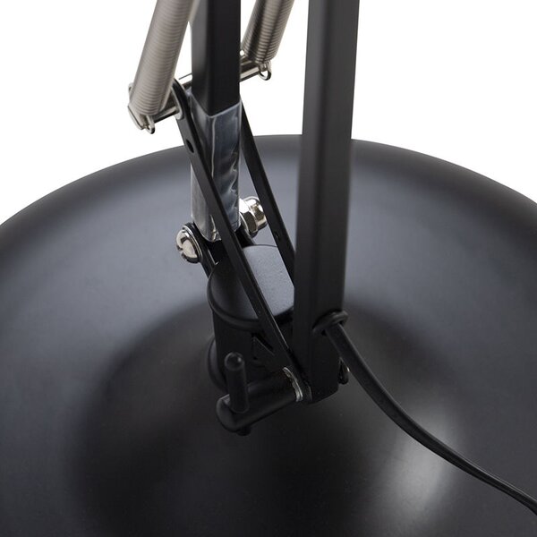 Priemyselná stojaca lampa čierna nastaviteľná - Hobby