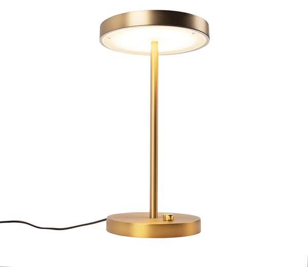 Moderná stolná lampa bronzová vrátane LED - Disco