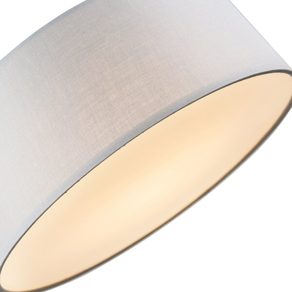 Stropné svietidlo sivé 30 cm vrátane LED - Drum LED