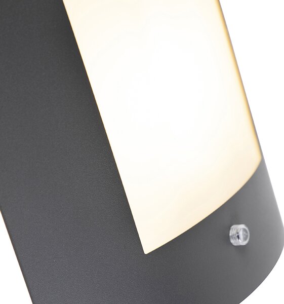 Vonkajšia nástenná lampa antracit IP44 senzor súmraku - Emmerald