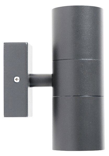 Vonkajšia nástenná lampa tmavosivá 2-svetlo IP44 - Duo
